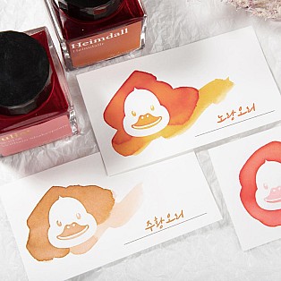 Carta de cores da tinta Wearingeul Impression Cartão de amostra de pato branco