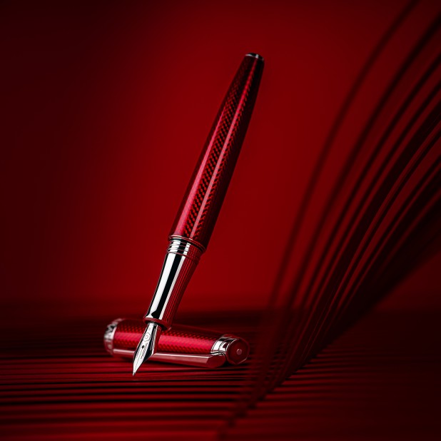 Caneta de tinta permanente Caran d'Ache Léman Rouge Carmin