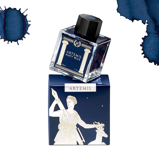 Atrament Laban Greek Mythology Artemis Navy Blue - Butelka z atramentem 50 ml