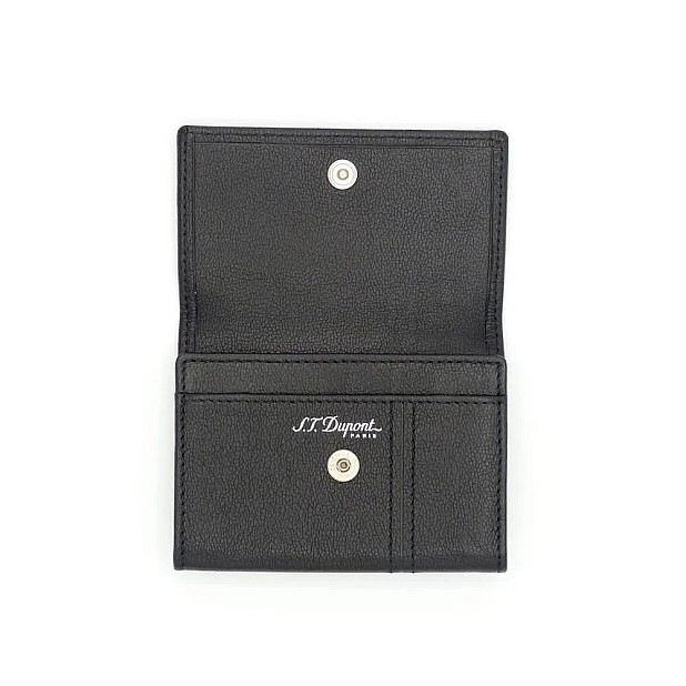 S.T. Dupont Defi Black Leather Coin Wallet