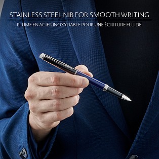 Waterman Hemisphere Colour Block Black and Blue CT Rollerball