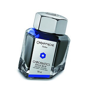 Caran d'Ache Chromatics Tinta Azul Idílico - Botella de 50 ml