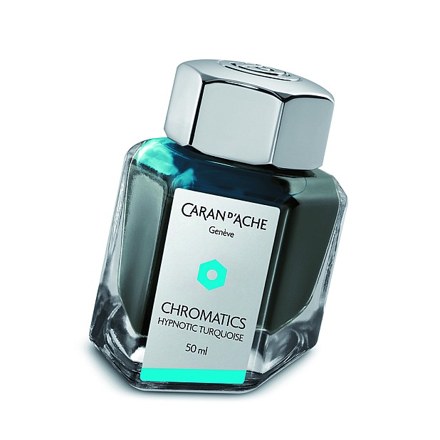 Caran d'Ache Chromatics Hypnotic Turquoise Tinte - 50ml Tintenflasche