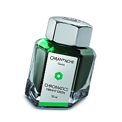 Caran d'Ache Chromatics Vibrant Green Ink - 50ml Ink Bottle