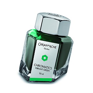 Caran d'Ache Chromatics Vibrant Green bläck - 50 ml bläckflaska
