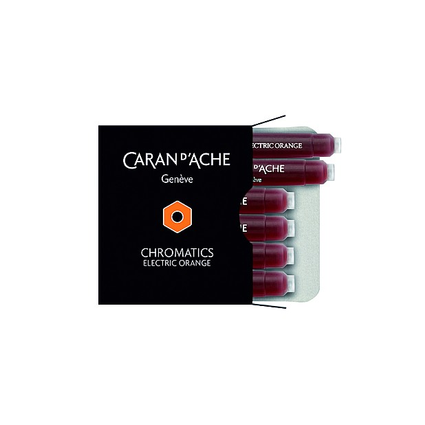 Caran d'Ache Chromatics Electric Orange Ink - Ink Cartrdiges