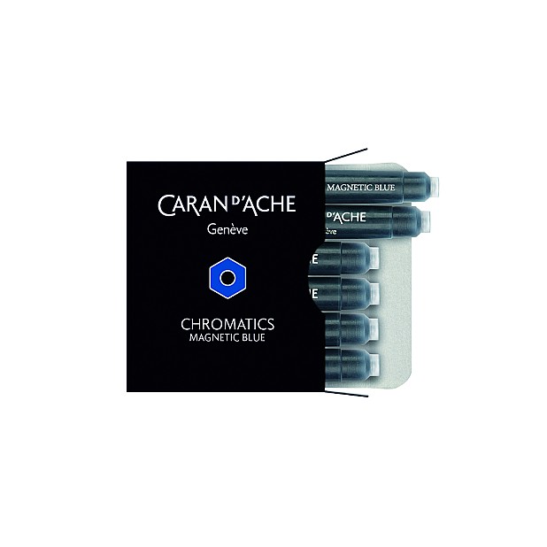 Caran d'Ache Chromatics Magnetic Blue Bläck - Bläckpatroner