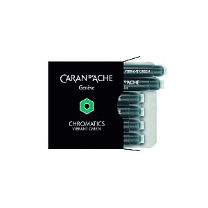 Atrament Caran d'Ache Chromatics Vibrant Green - naboje atramentowe
