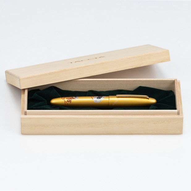 Taccia Kin-ji Maki-e Urushi Gyoku-in Biwa Pluma estilográfica