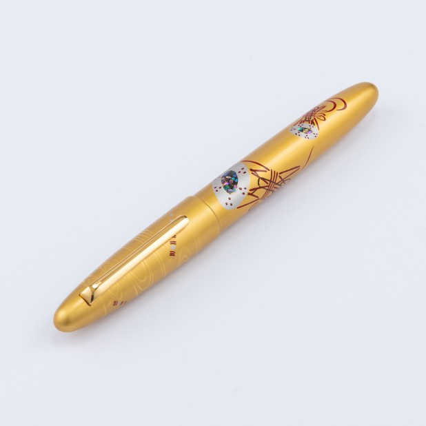 Taccia Kin-ji Maki-e Urushi Gyoku-in Biwa Pluma estilográfica