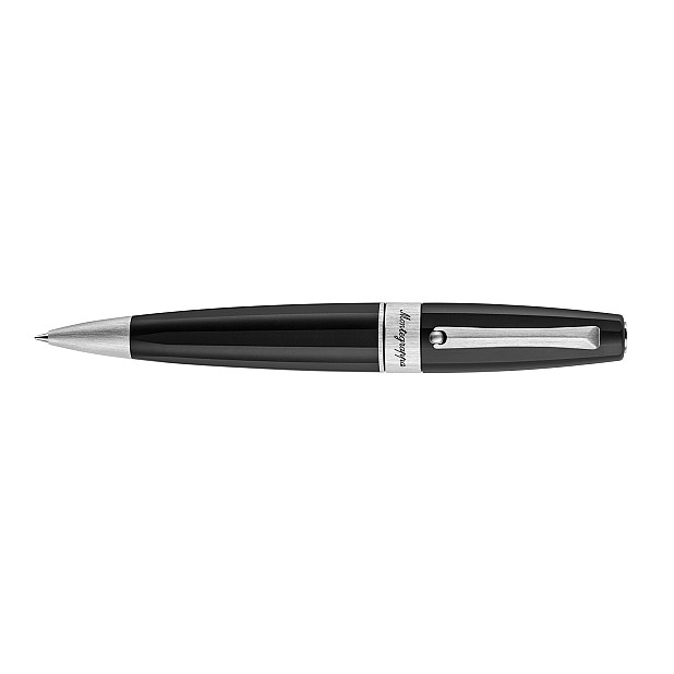 Montegrappa Magnifica Stylo à bille en acier inoxydable noir satiné