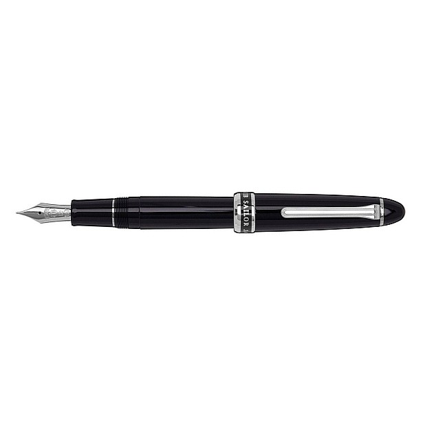 Caneta de tinta permanente Sailor 1911L Black RT Naginata Togi