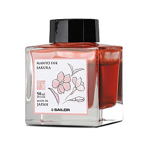 Tinta Sailor Manyo Sakura - Botella de tinta de 50 ml