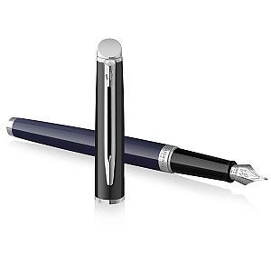 Waterman Hemisphere Colour Block Zwart en Blauw CT Vulpen