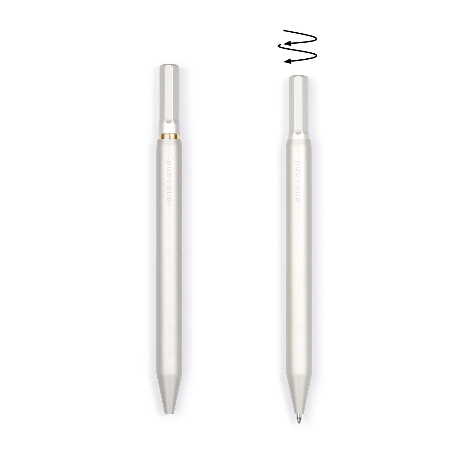 Andhand Method Silver Lustre Ballpoint Andhand Method Silver Lustre Ballpoint