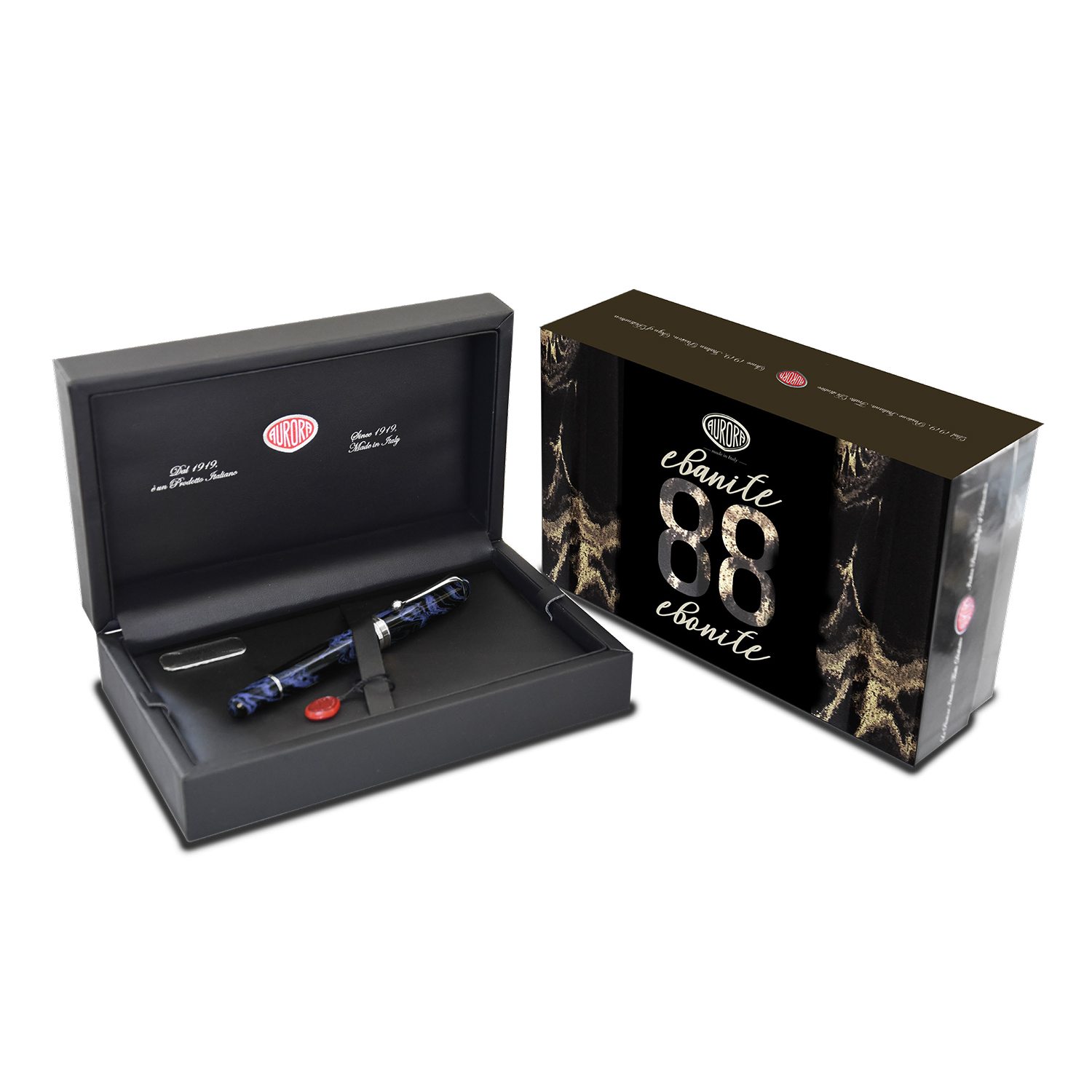 Aurora 88 Ebonite Marbled Blue ST Fountain Pen Aurora 88 Ebonite Marbled Blue ST Fountain Pen