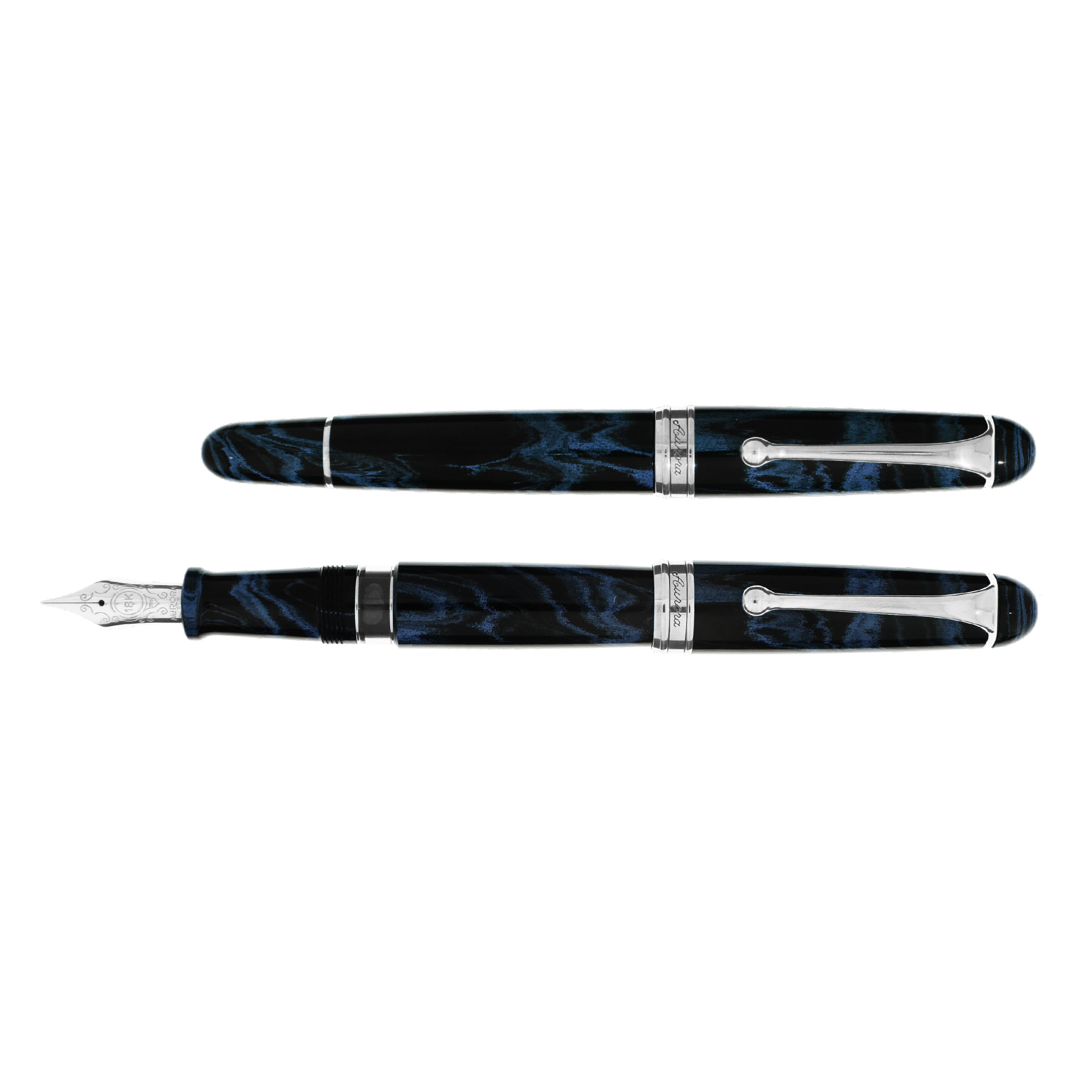 Aurora 88 Ebonite Marbled Blue ST Fountain Pen Aurora 88 Ebonite Marbled Blue ST Fountain Pen