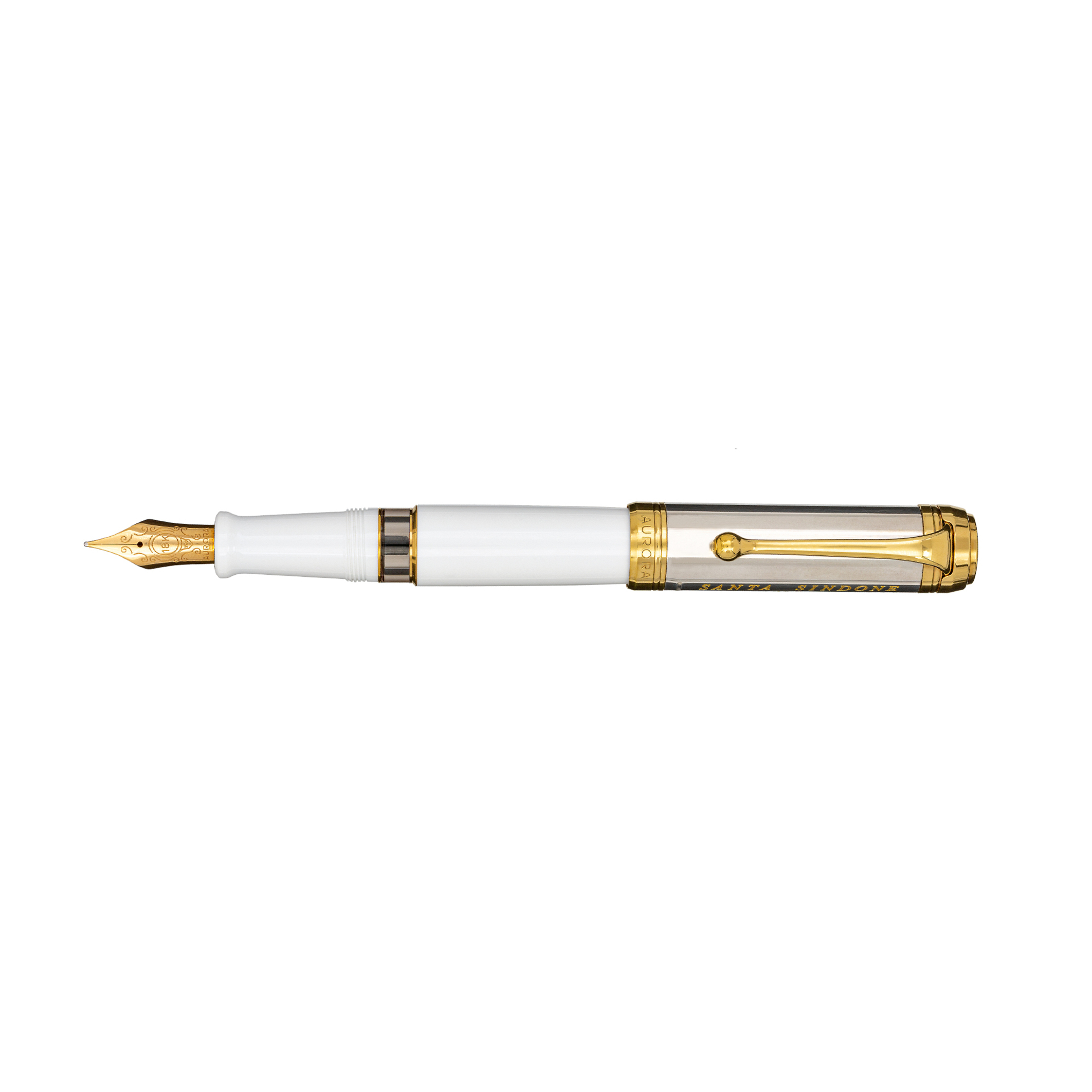 Aurora Sacra Sindone White and Sterling Silver Limited Edition Fountain Pen