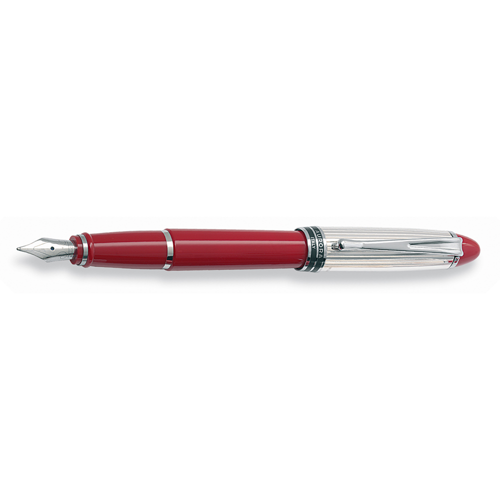 Aurora Ipsilon Sterling Silver Red CT Fountain pen