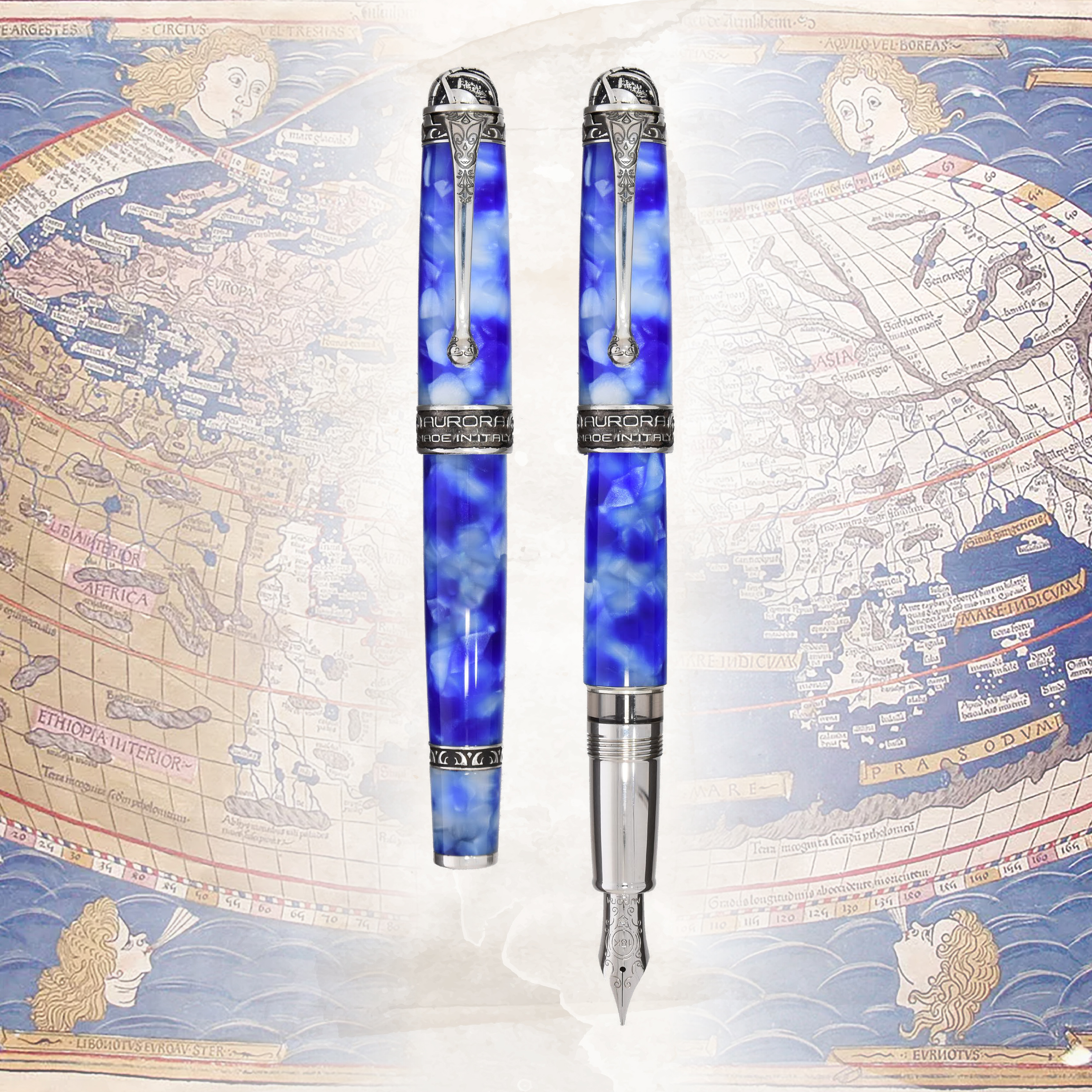 Aurora Ancient Maps Collection - Tolomeo Caneta de Tinta Permanente