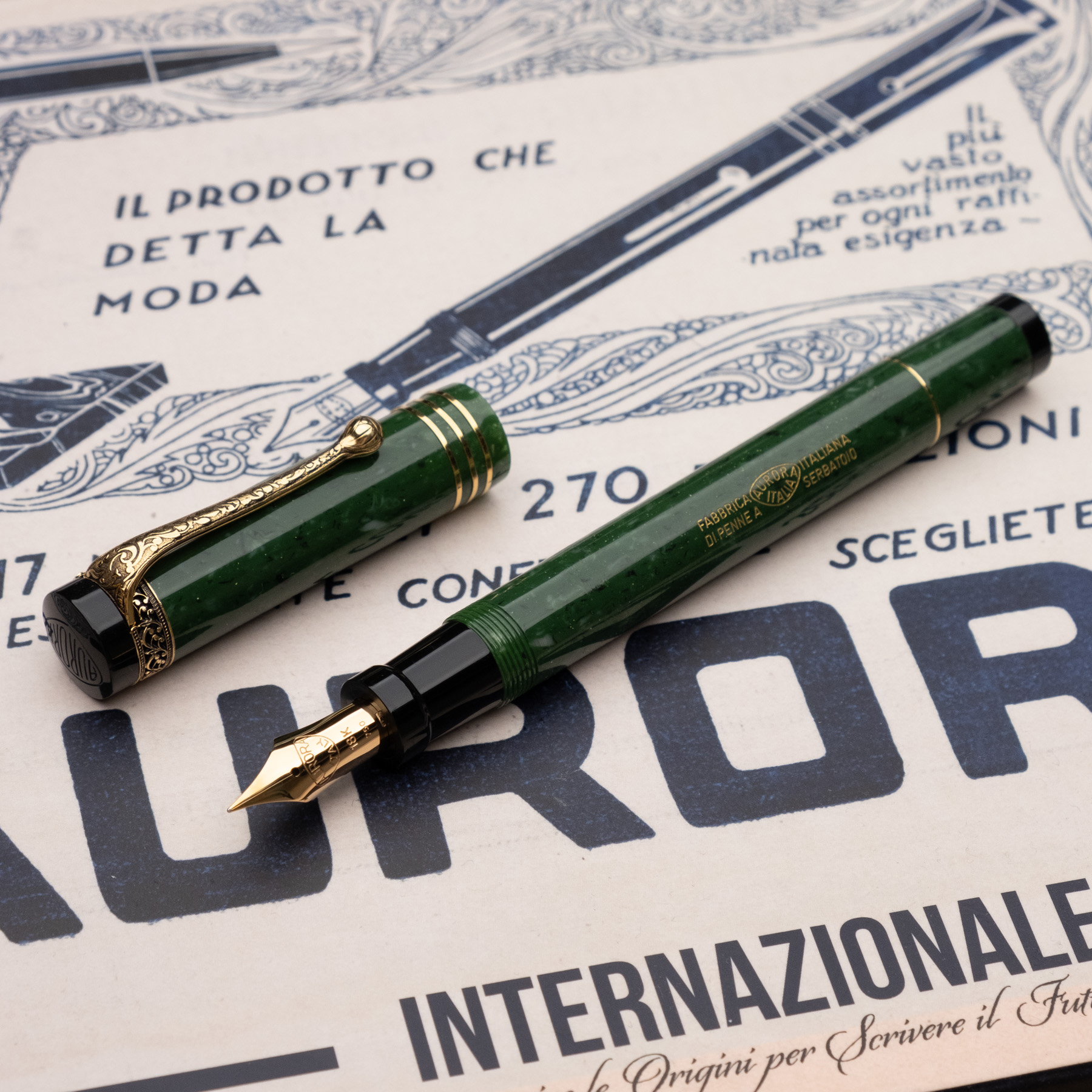 Aurora Internazionale Green/Verde Fountain pen