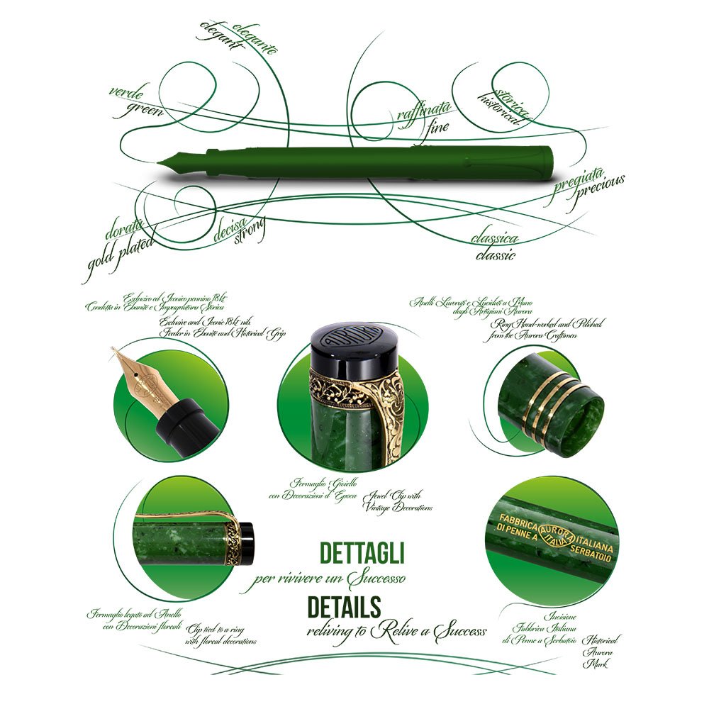 Aurora Internazionale Green/Verde Fountain pen