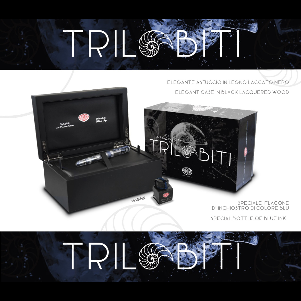 Aurora Trilobiti Collection Cobalto Demonstrator Fountain Pen