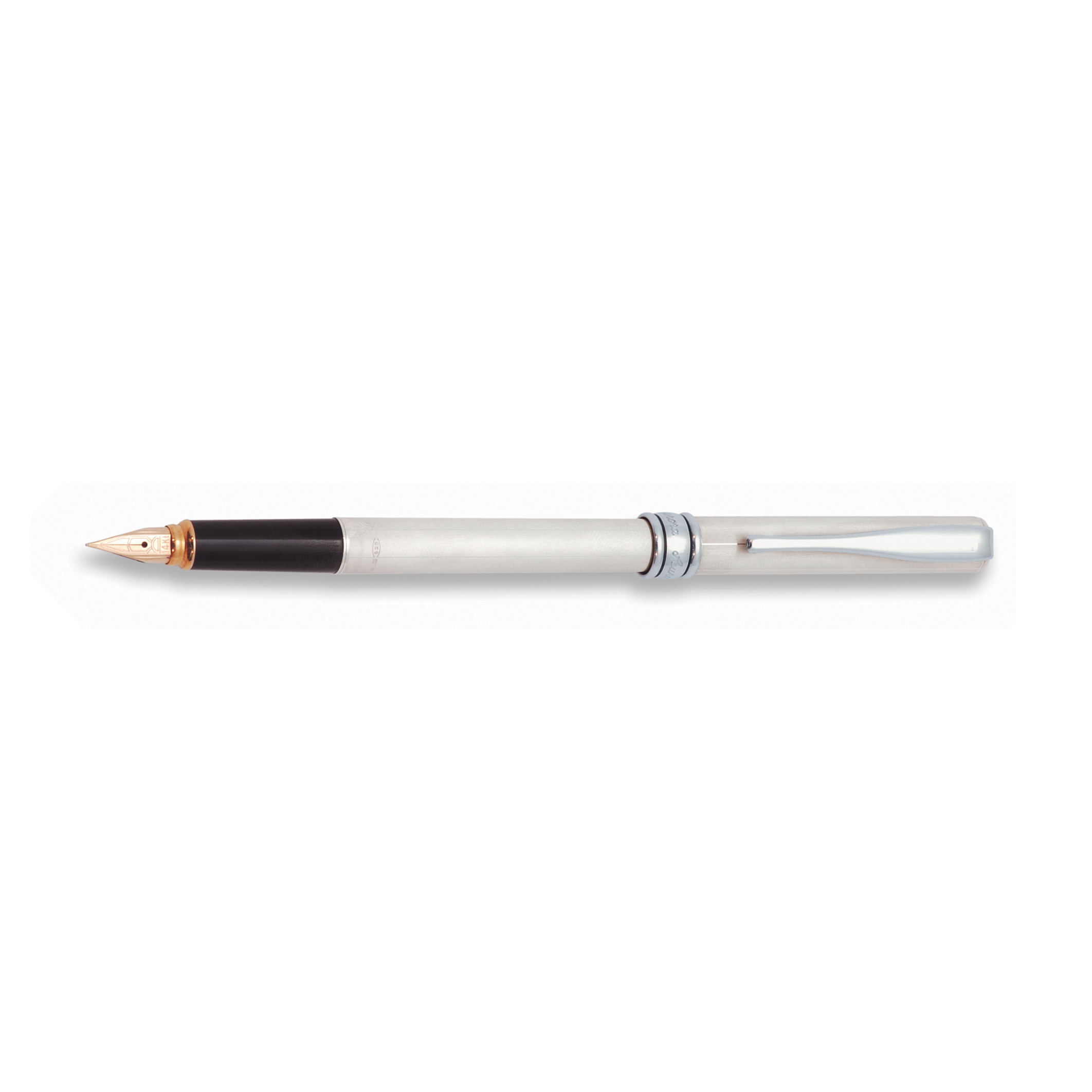 Aurora Magellano Solid Sterling Silver Linear Guilloche Fountain pen
