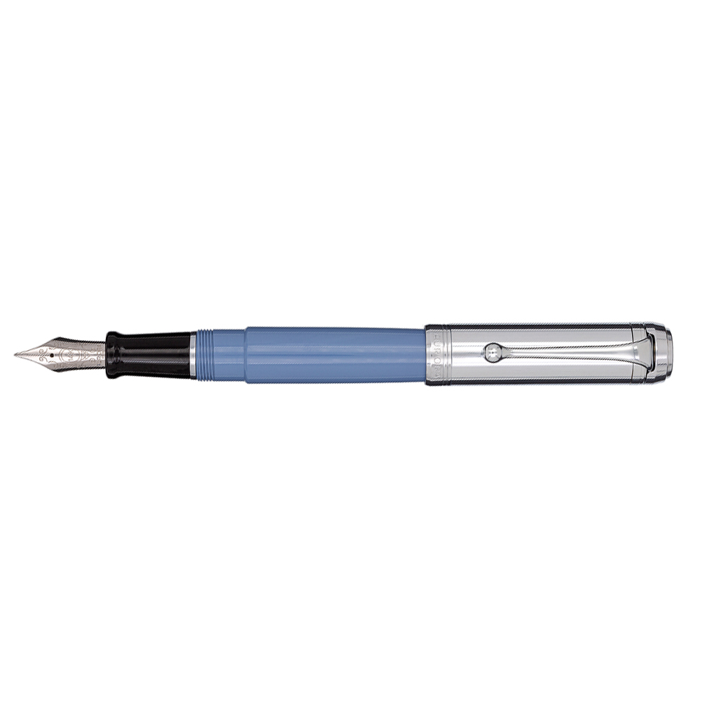 Aurora Talentum Light Blue and Chrome Big Stylo Plume