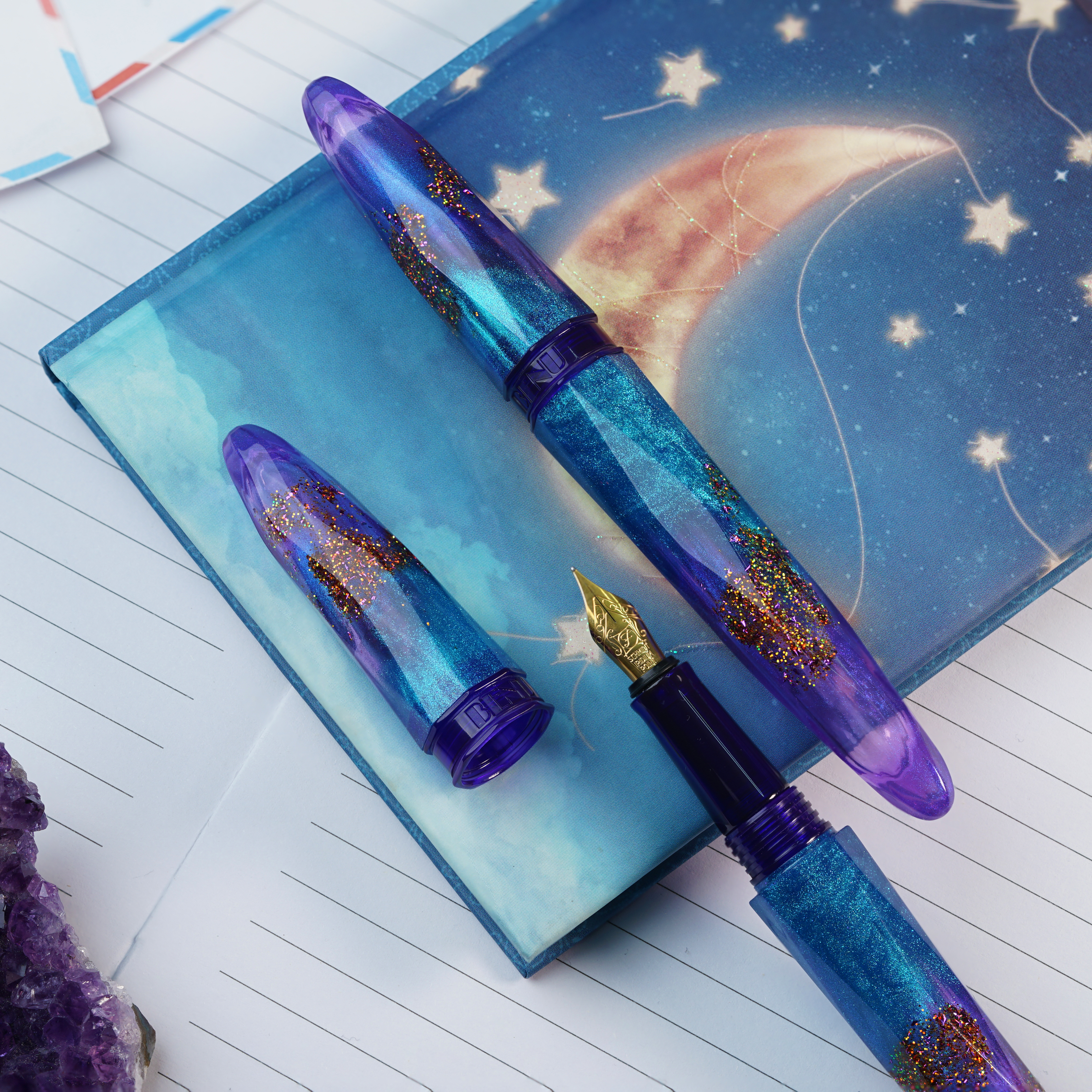Benu Briolette Amethyst Tide Fountain pen Benu Briolette Amethyst Tide Fountain pen