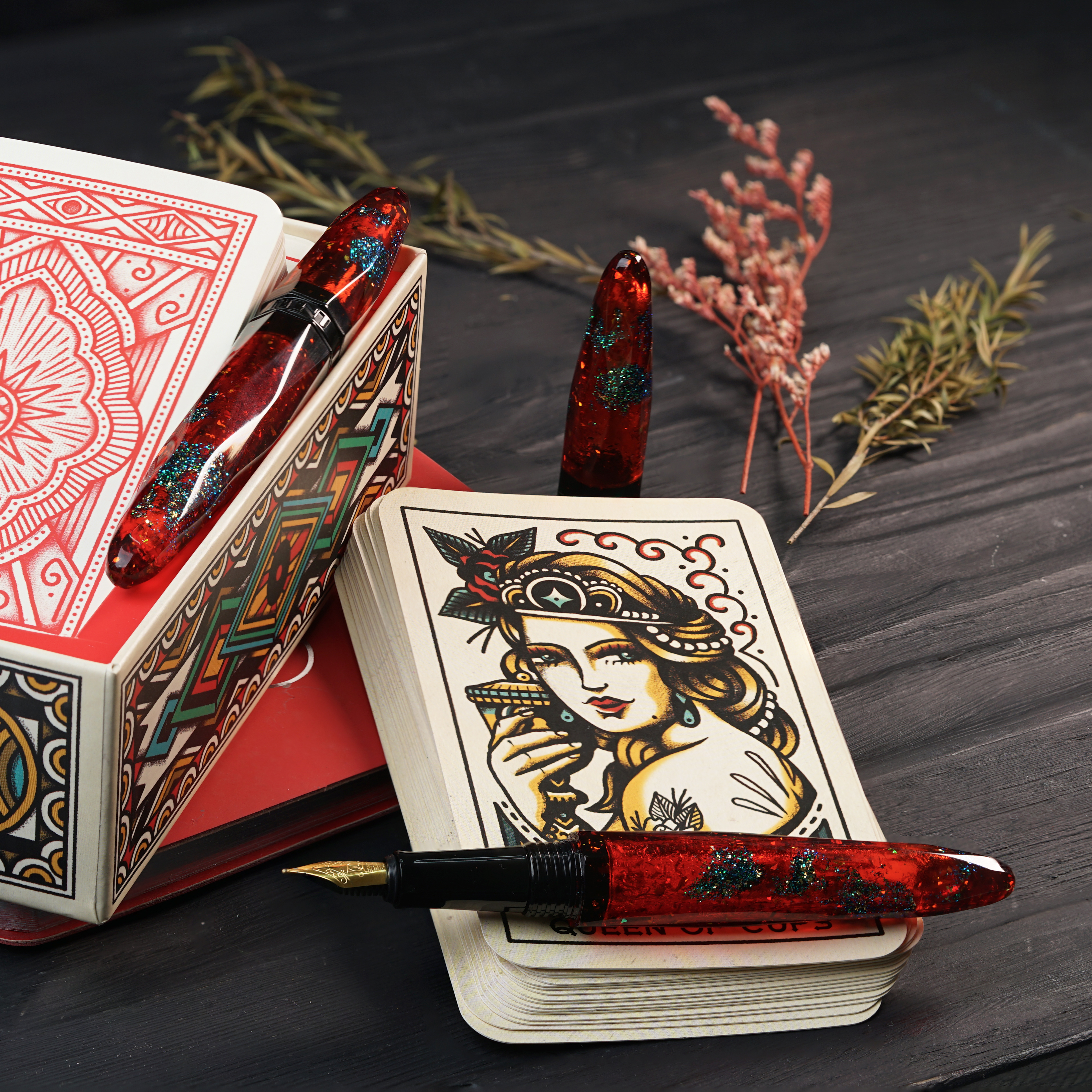 Benu Briolette Fiery Azure Pióro Wieczne