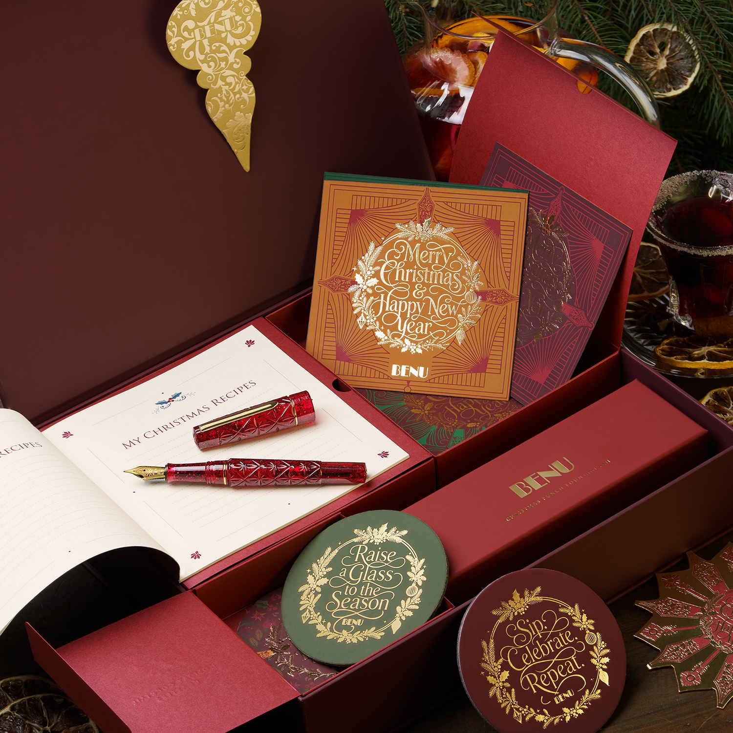 Benu Cocktail Christmas Cheer GT Fountain pen Set