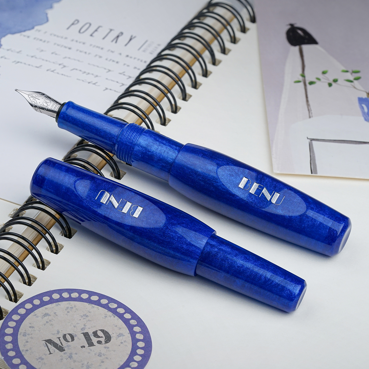 Benu Pixie Royal Blue ST Pocket Fountain pen Benu Pixie Royal Blue ST Pocket Fountain pen