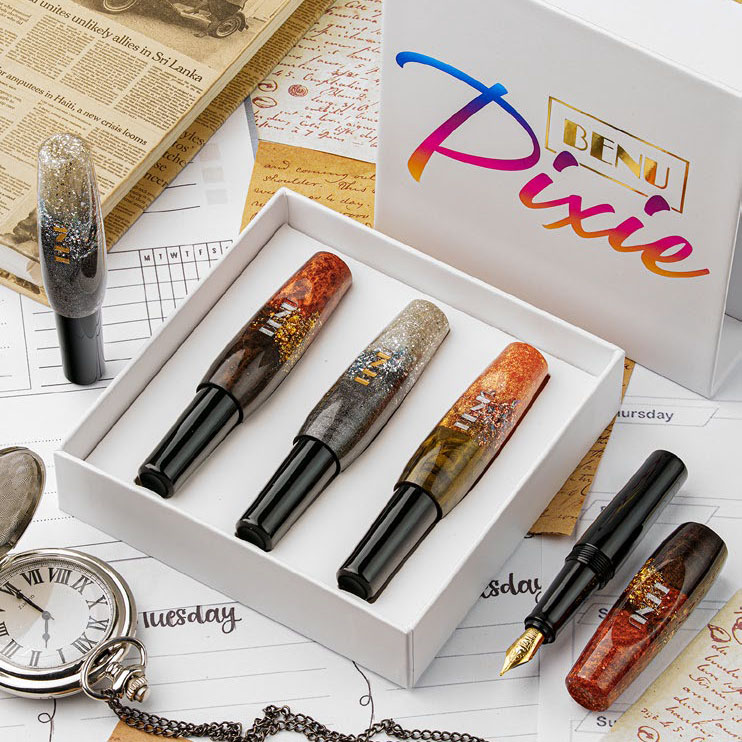 Benu Pixie Metallic Dust Pocket Füllfederhalter Set
