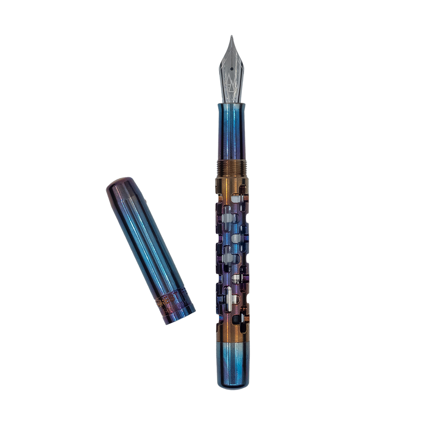 Black Forest Pen Premium Crucius Blued Stainless Steel Stylo plume