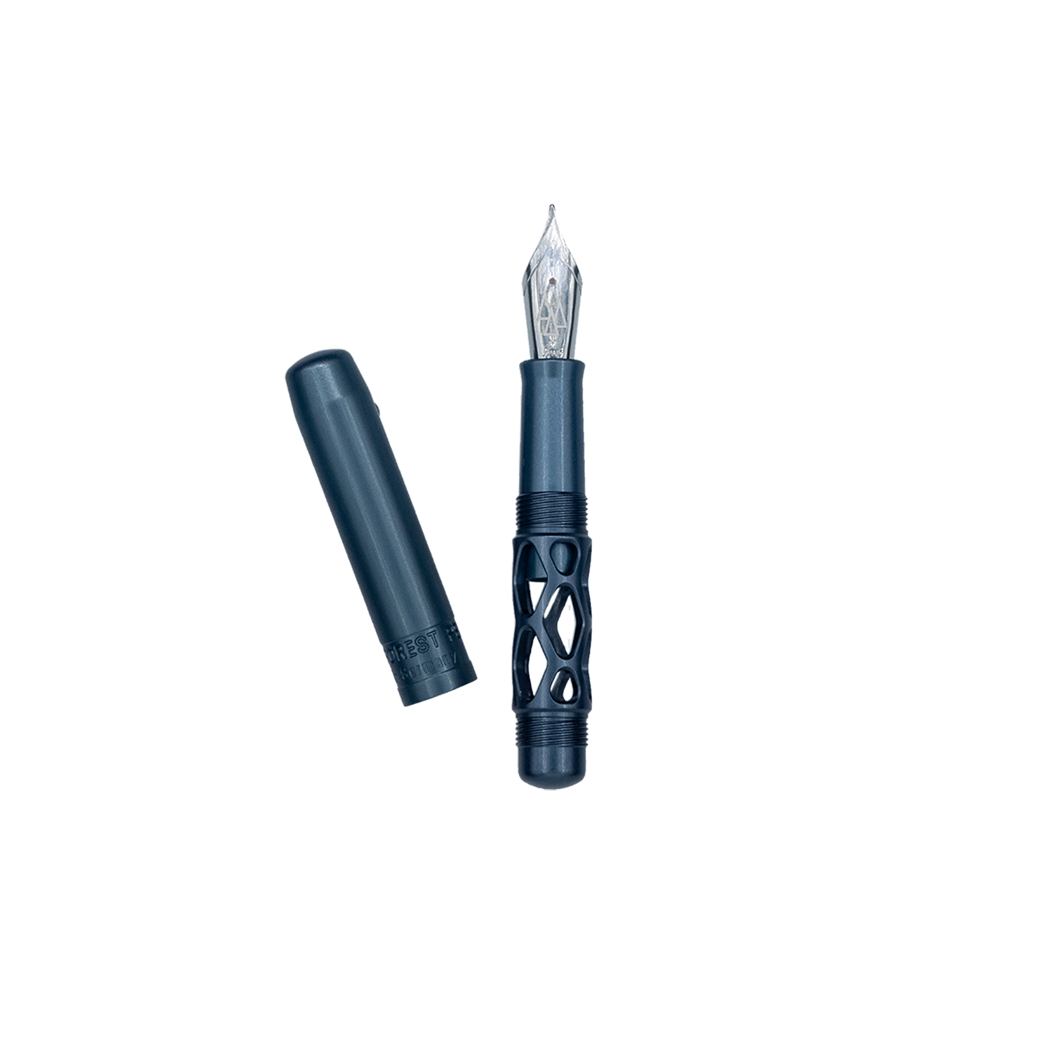 Black Forest Pen Premium Rhombus Minimo Aluminum Titanium Grey Pluma Estilográfica