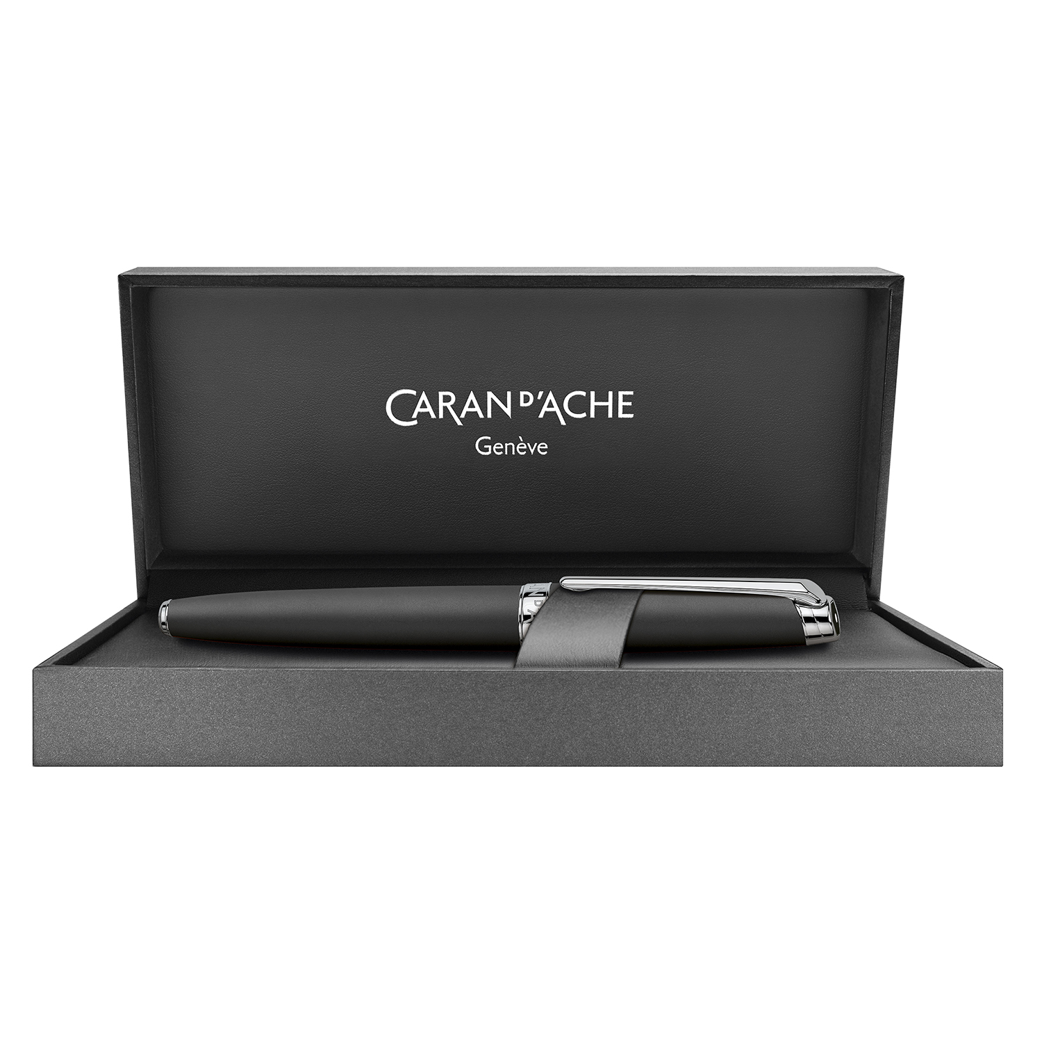 Caran d'Ache Léman Matte Black Caneta de Tinta Permanente