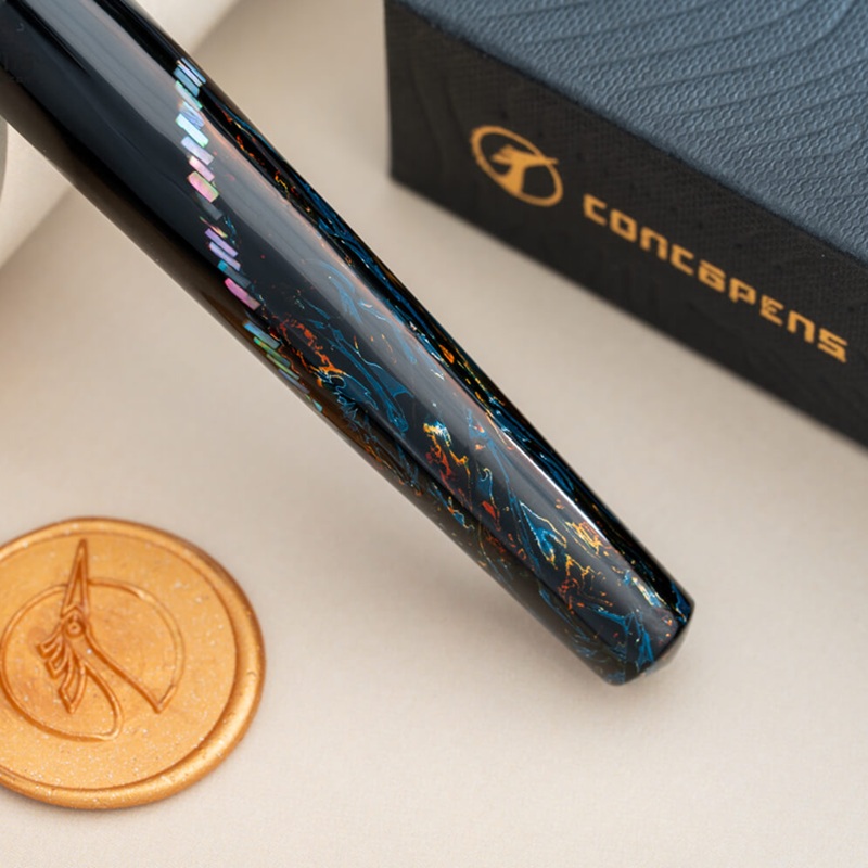 ConCoPens Mother-of-Pearl Lacquer Inlay Ocean Serenade Stylo Plume