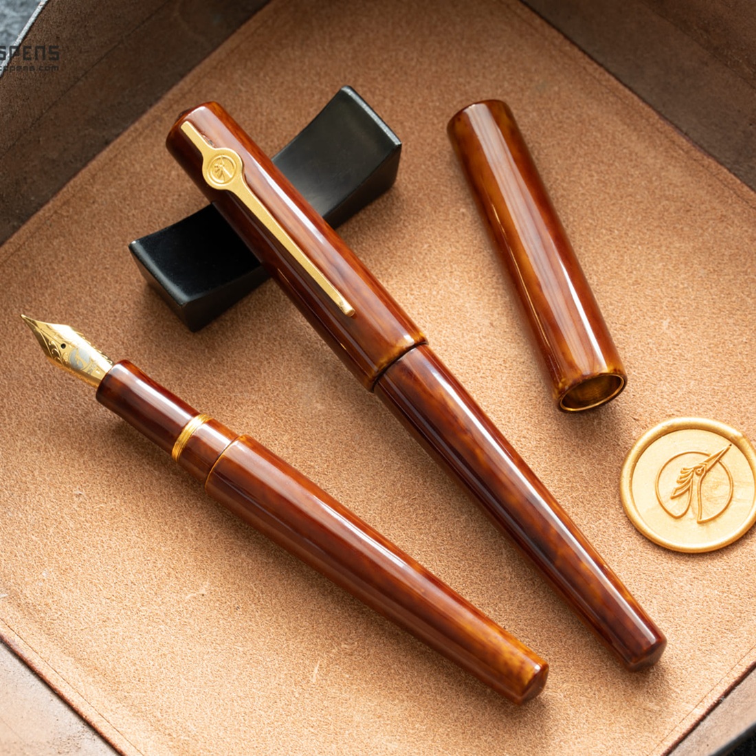 ConCoPens Vietnamese Lacquer Mộc Brown  Stylo Plume