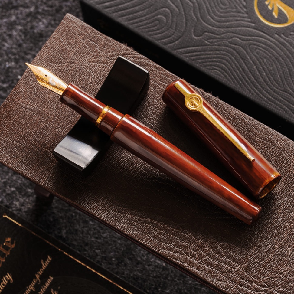 ConCoPens Vietnamese Lacquer Mộc Brown  Stylo Plume