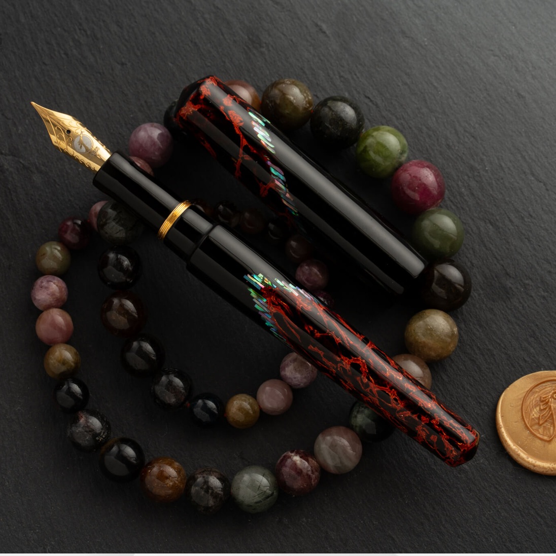 ConCoPens Vietnamese Lacquer Pyre Plumo Estilográfica