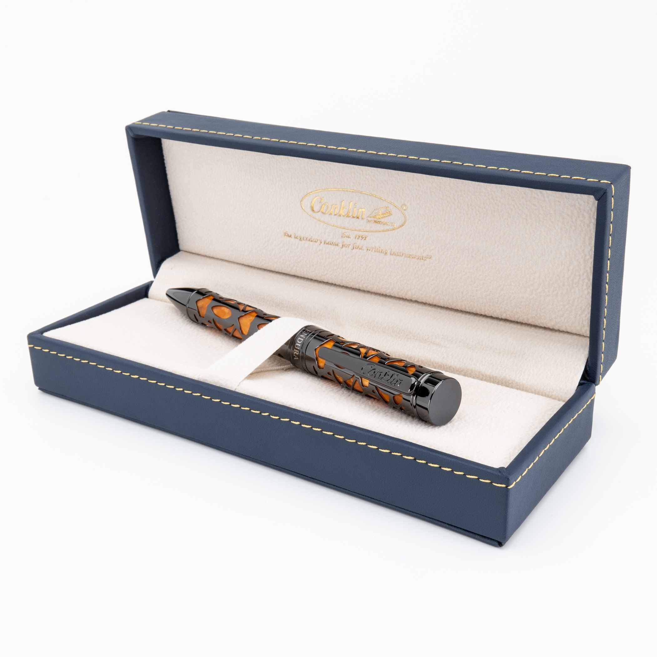 Conklin Endura Deco Crest Demo Orange Black Ballpoint Conklin Endura Deco Crest Demo Orange Black Ballpoint