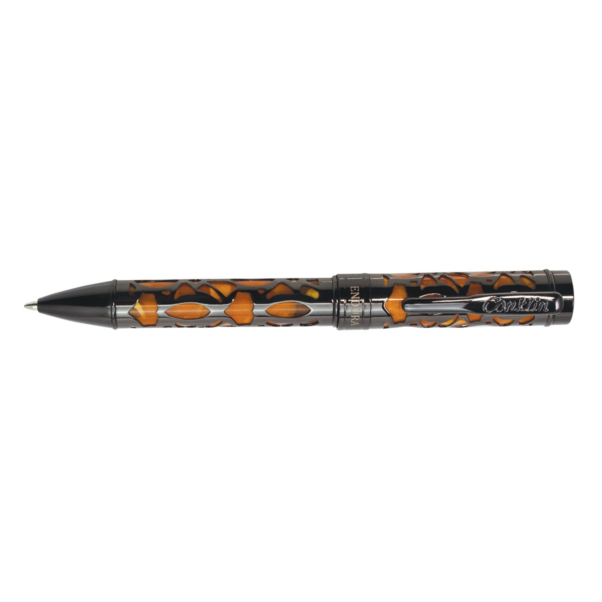 Conklin Endura Deco Crest Demo Orange Black Ballpoint Conklin Endura Deco Crest Demo Orange Black Ballpoint