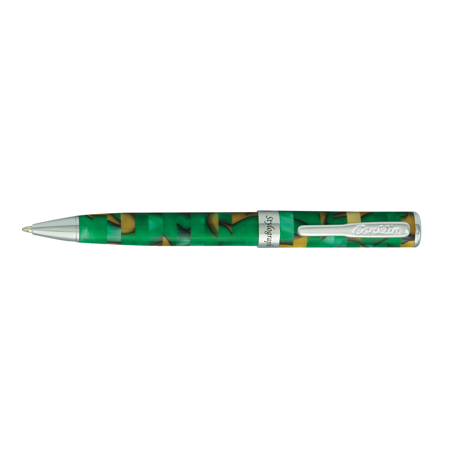 Conklin Stylograph Mosaic Green/Brown Ballpoint Conklin Stylograph Mosaic Green/Brown Ballpoint