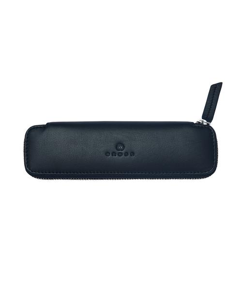 Cross Leather Black Pen Pouch (Double)