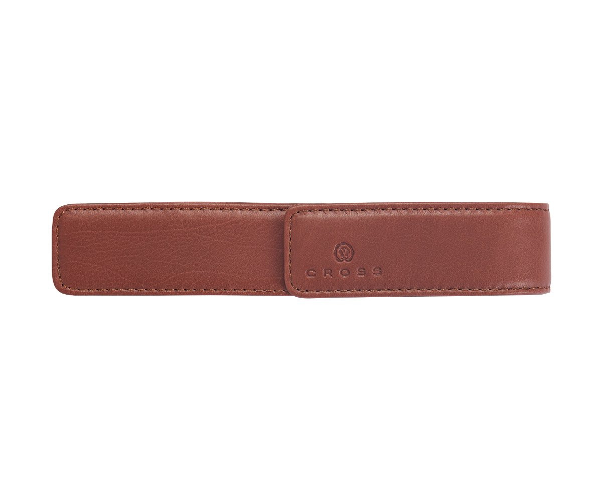 Cross Leather Brown Pen Pouch (Single)
