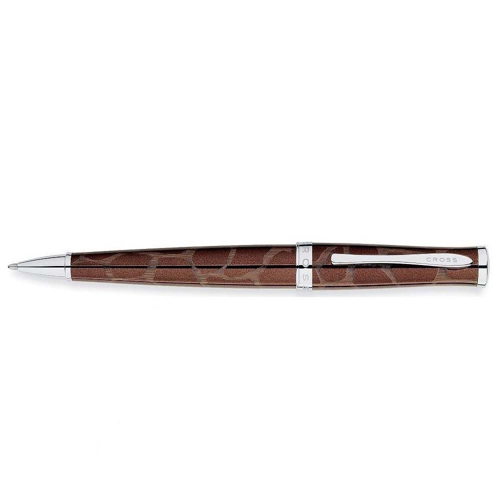 Cross Sauvage Brown Tourmaline Lacquer & Giraffe Pattern Ballpoint Pre-owned Cross Sauvage Brown Tourmaline Lacquer & Giraffe Pattern Ballpoint Pre-owned