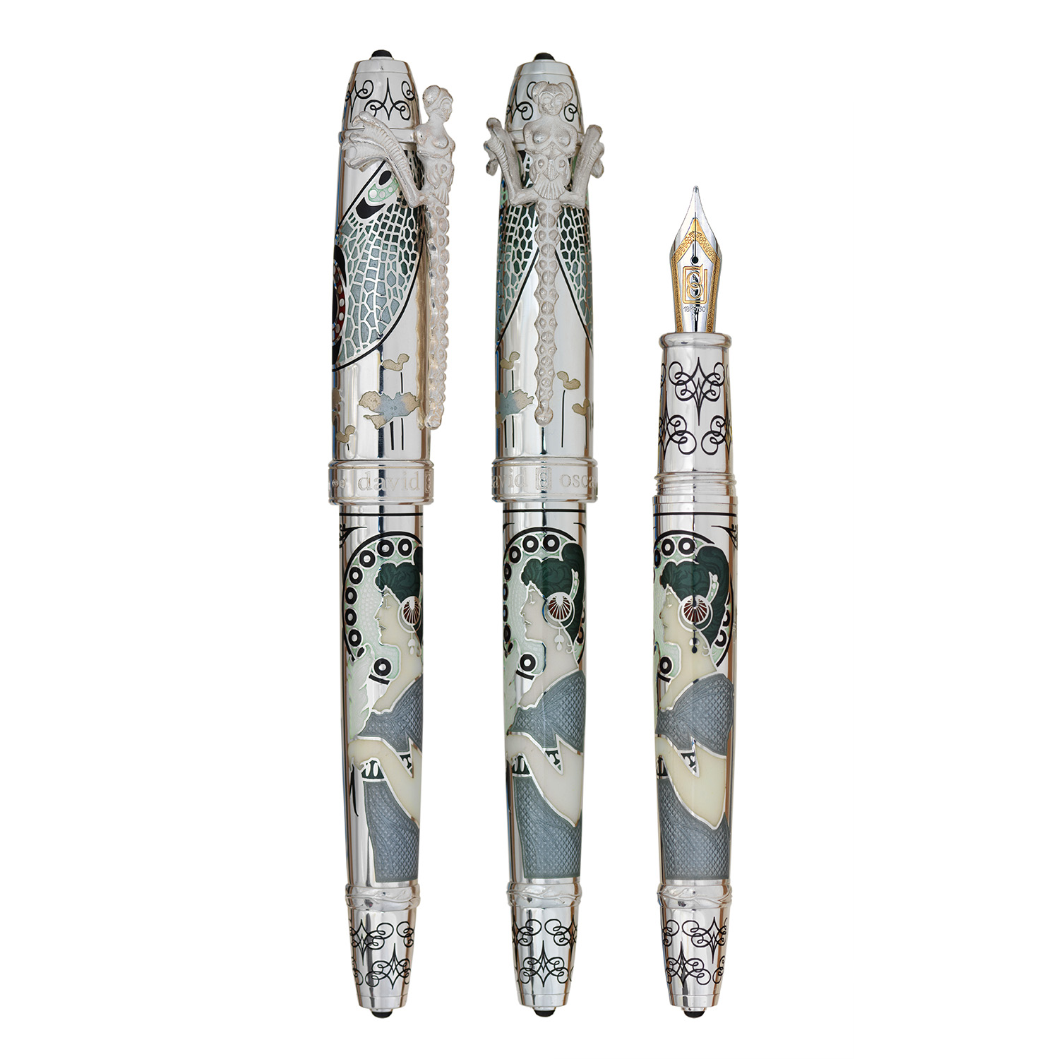 David Oscarson 25th Silver Anniversary Slate Grey Fountain pen David Oscarson 25th Silver Anniversary Slate Grey Fountain pen