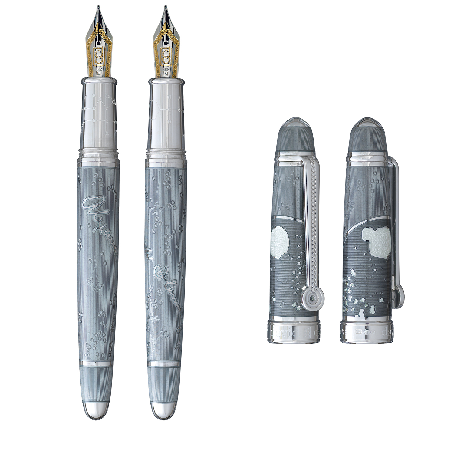 David Oscarson Alexander Fleming Grey ST Fountain pen David Oscarson Alexander Fleming Grey ST Fountain pen