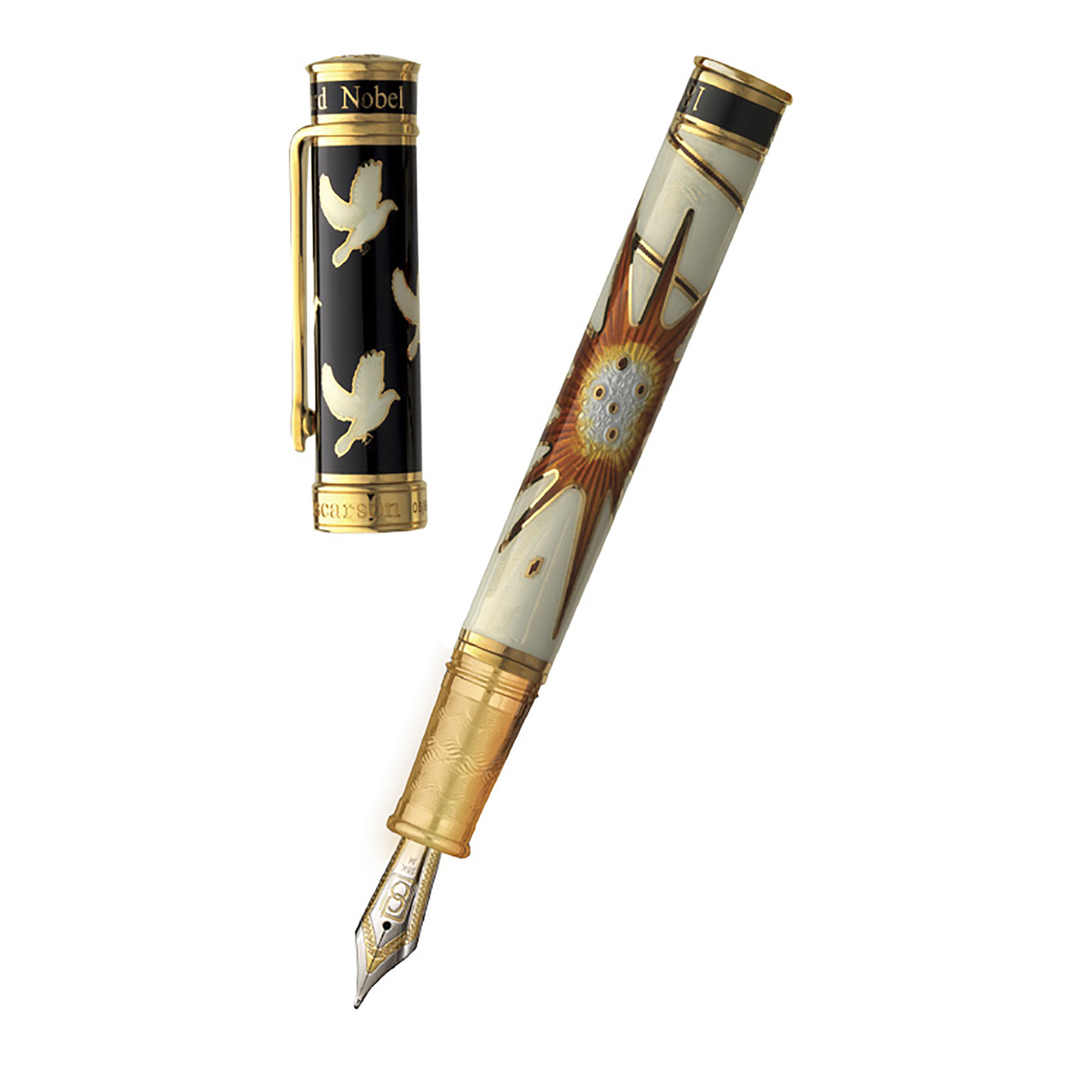 David Oscarson Alfred Bernhard Nobel White GT Fountain pen David Oscarson Alfred Bernhard Nobel White GT Fountain pen